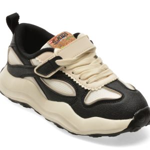 Pantofi sport SELECTION KIDS alb-negru, W313, din material textil