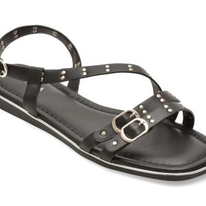 Sandale EPICA negre, 9211, din piele ecologica