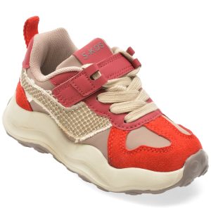 Pantofi sport SELECTION KIDS rosii, W325, din material textil