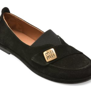 Mocasini EPICA negri, 1614040, din piele intoarsa