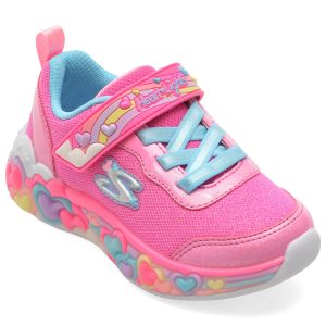 Pantofi sport SKECHERS roz, ETERNAL HEART LIGHTS, din material textil