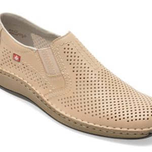 Pantofi RIEKER bej, 5297, din piele naturala