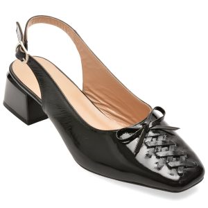 Pantofi EPICA negri, 6195231, din piele naturala lacuita