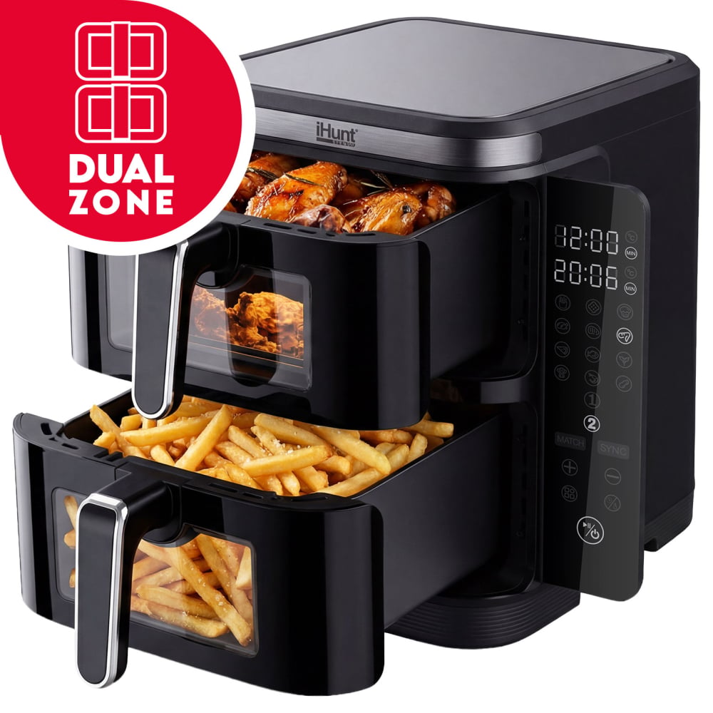 Friteuza cu aer cald iHunt Bro Air Fryer 11L Dual Stack