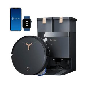 Aspirator robot Ecovacs DEEBOT T50 MAX PRO OMNI G2, Autonomie 200 minute, 18500 Pa, Navigare cu laser, Programare, Asistent vocal, TruEdge 2.0, OZMO Turbo (Negru)