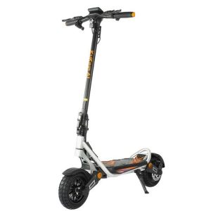 Trotineta electrica KuKirin A1, viteza 45 km/h, autonomie 45km, motor 800W, baterie 48V/13Ah, roti 10inch (Argintiu/Negru)