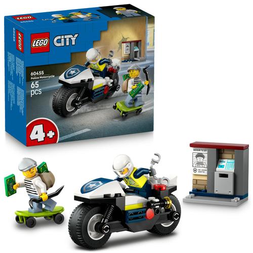 LEGOÂ® City - Urmarire cu motocicleta de politie 60455, 65 piese