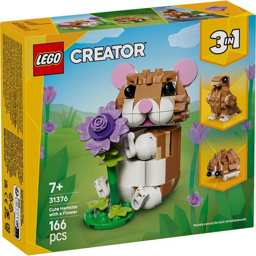LEGOÂ® Creator - Hamster adorabil cu o floare 31376, 166 piese