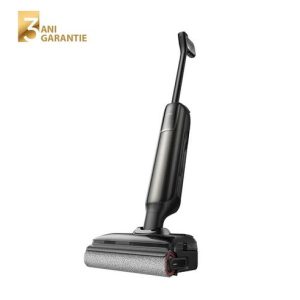 Aspirator vertical cu spalare MOVA M50 Wet&Dry, 450 W, 22000 Pa, Autonomie 46 minute, Recipient apa curata si murdara 800/700 ml (Negru)