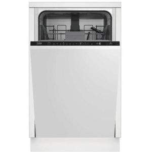 Masina de spalat vase incorporabila Beko BDIS38020Q, 10 seturi, 8 programe, AquaIntense, Motor ProSmart Inverter, Clasa E, 45 cm (Alb)