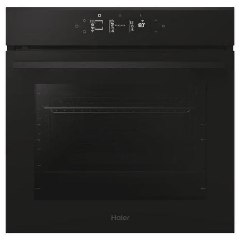 Cuptor electric incorporabil Haier Titanium ID Series 4 H6 ID46G5YTB, 78 litri, Clasa A++, Multi-level, Conectivitate WiFi/ hOn app, 20 functii, Display full touch control, Sistem Click&Clean, Curatare Pirolitica & Hidrolitica, Ghidaj telescopic (Negru)