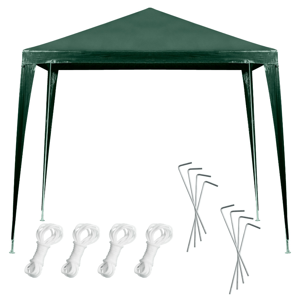 Pavilion gradina 250x250x255 cm, structura metalica cu 4 picioare, acoperis PE 90g mp, verde