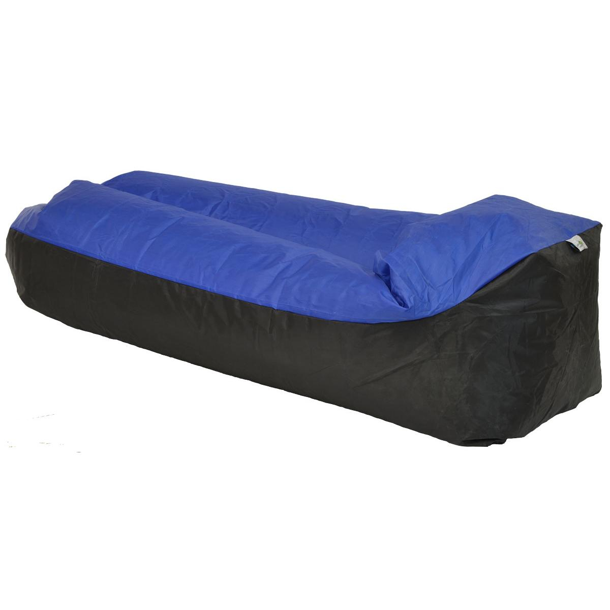 Saltea gonflabila plaja pliere rapida maxim 180 kg impermeabila, 180x70x50 cm, bleumarin negru