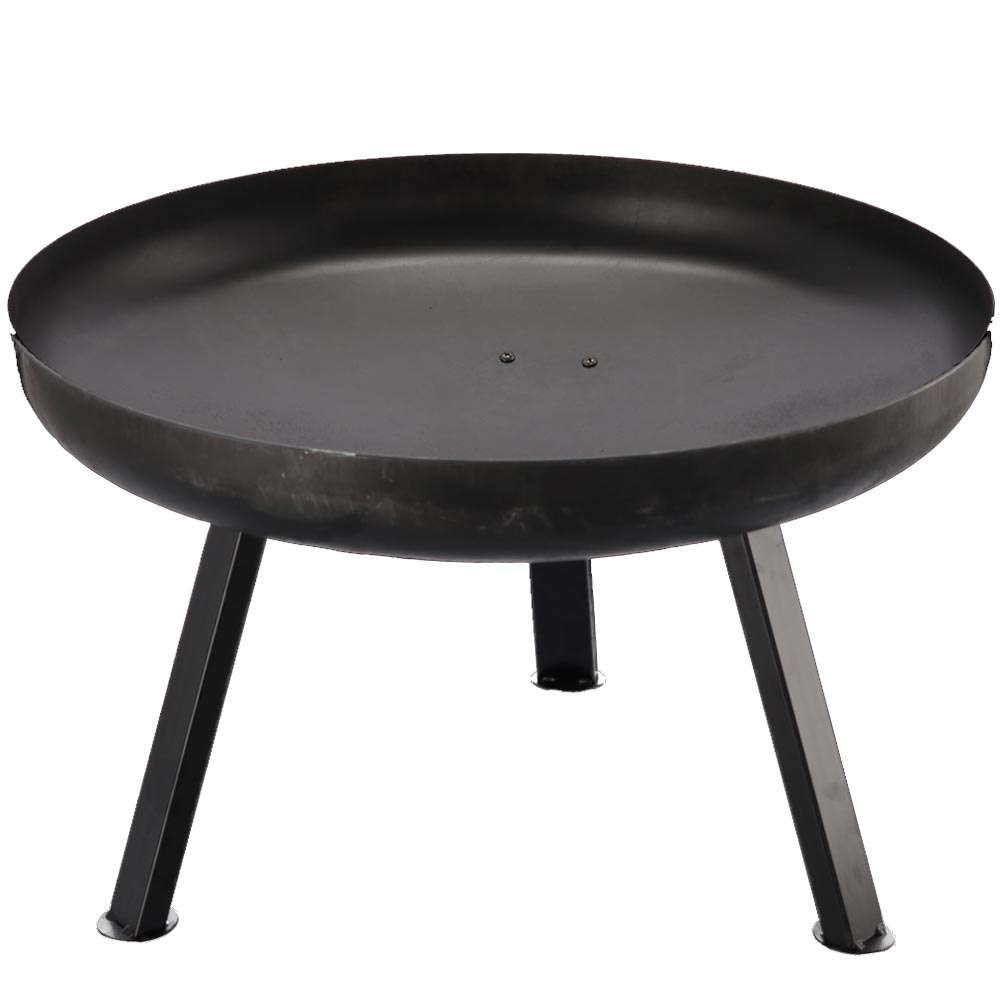 Semineu gradina otel gros 2 mm picioare detasabile rezistent, 60x36 cm, temperaturi inalte, negru