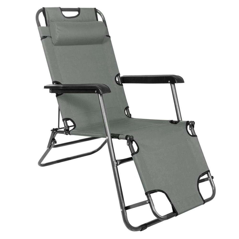 Sezlong pliabil SERSIMO GC30, Relax Zero Gravity, 80x60x153cm, gri mediu