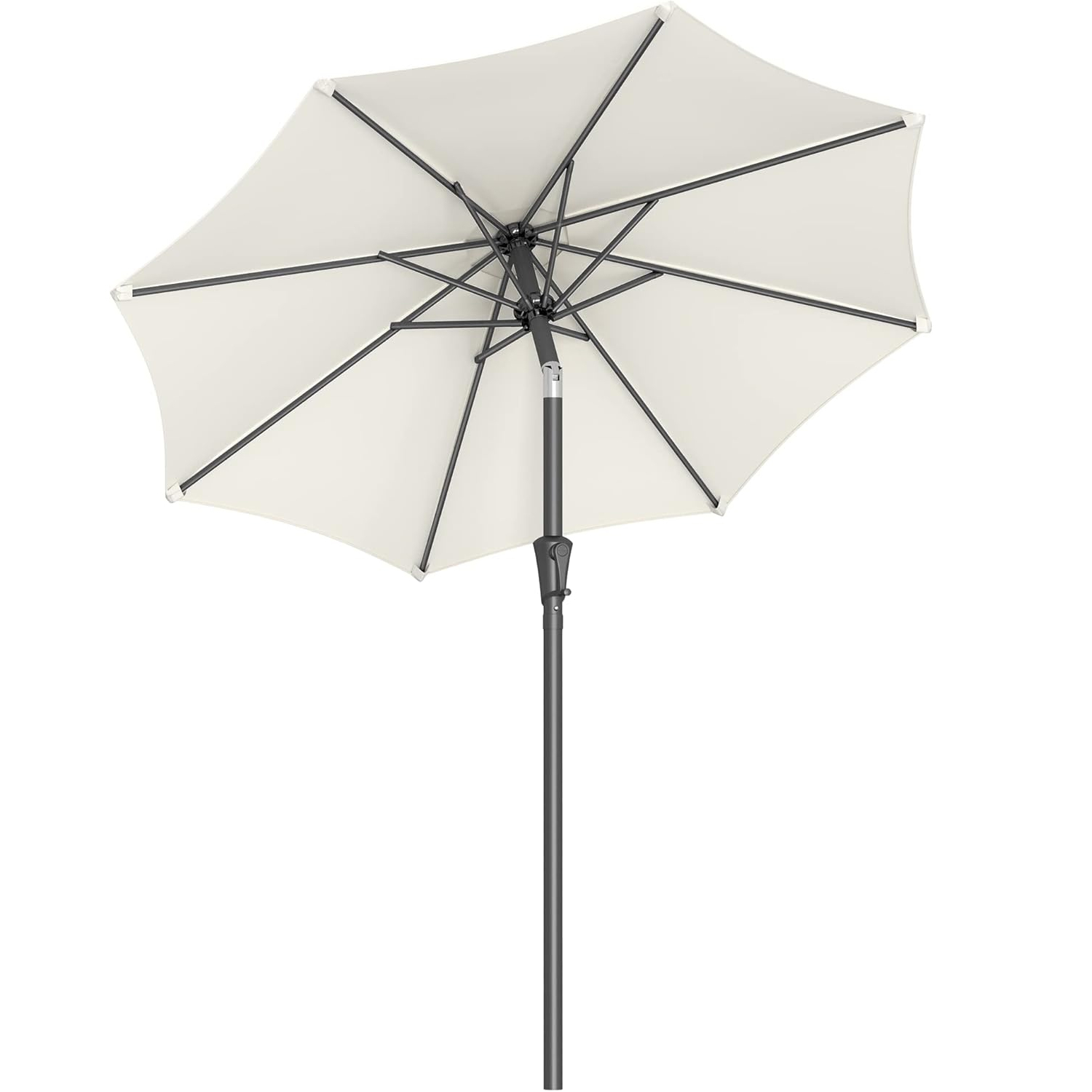 Umbrela de gradina 200 cm, inclinare dubla 30A , poliester UPF 50+, cadru metalic, bej
