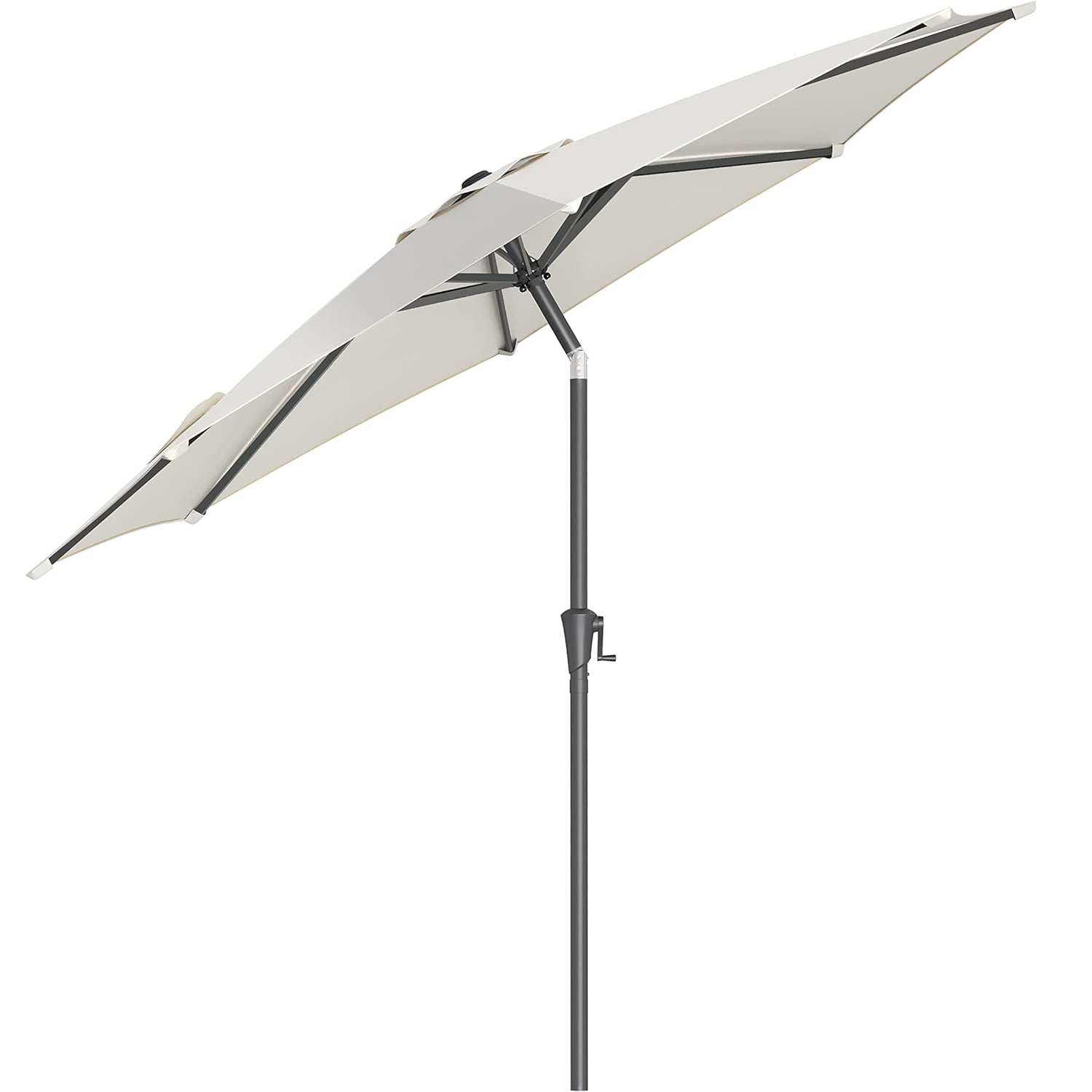Umbrela de gradina, cu manivela pentru deschidere, sistem inclinare, 300cm, bej