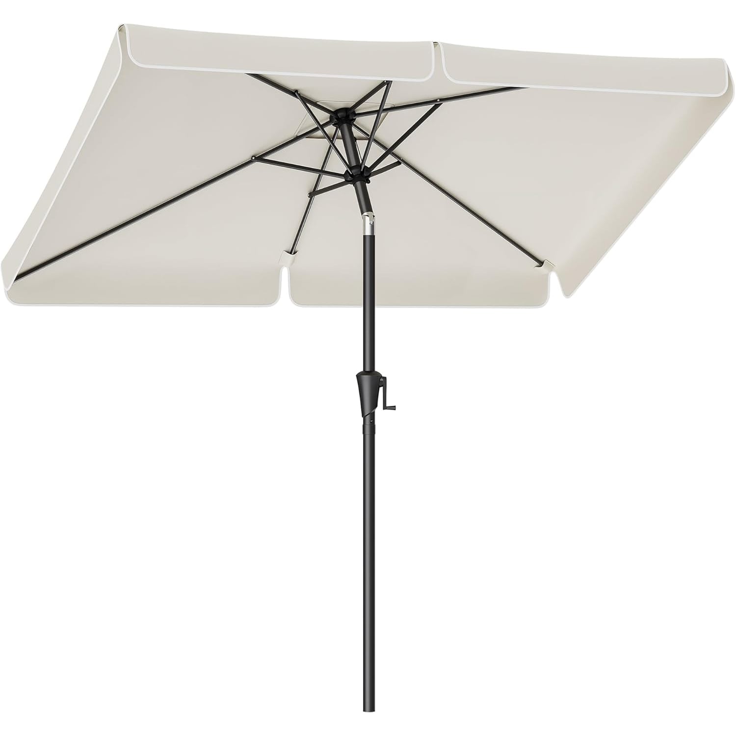 Umbrela de gradina cu manivela, UPF 50+, inclinare 30A , structura metalica, 300x200 cm, bej