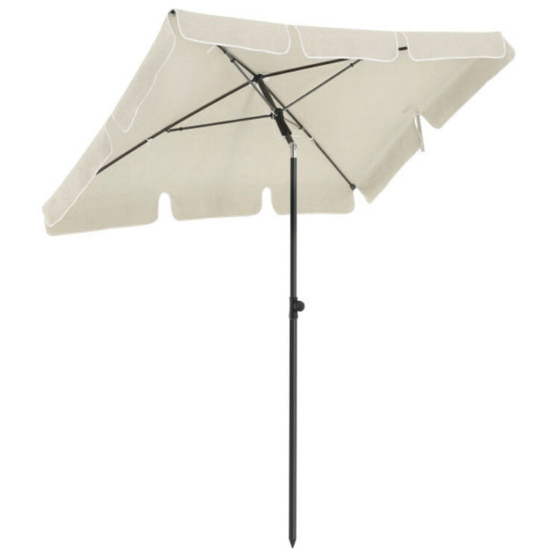 Umbrela terasa gradina sau plaja, cu inclinare, 200x125cm, bej