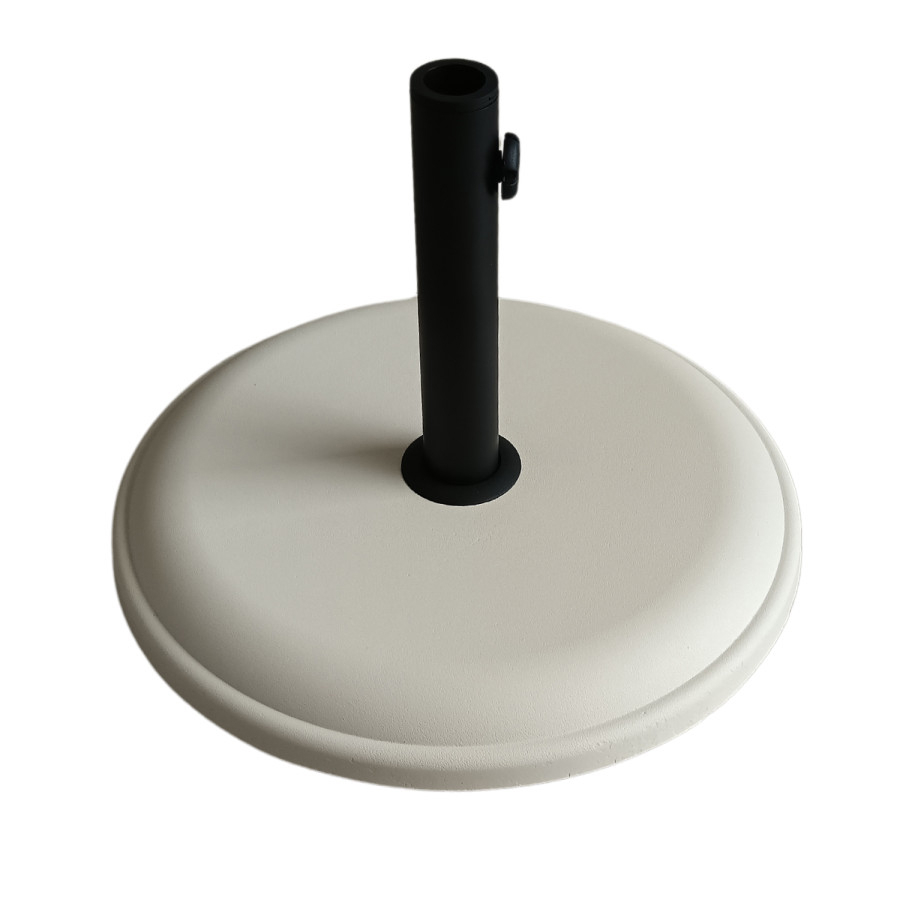 Suport baza umbrele gradina beton rotund 45 cm diametru, 16 kg, rezistent vant, alb