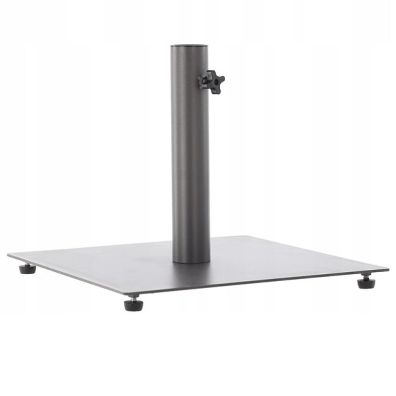 Suport baza umbrele gradina otel patrat 40x40 cm, 6 kg, stabilitate, negru