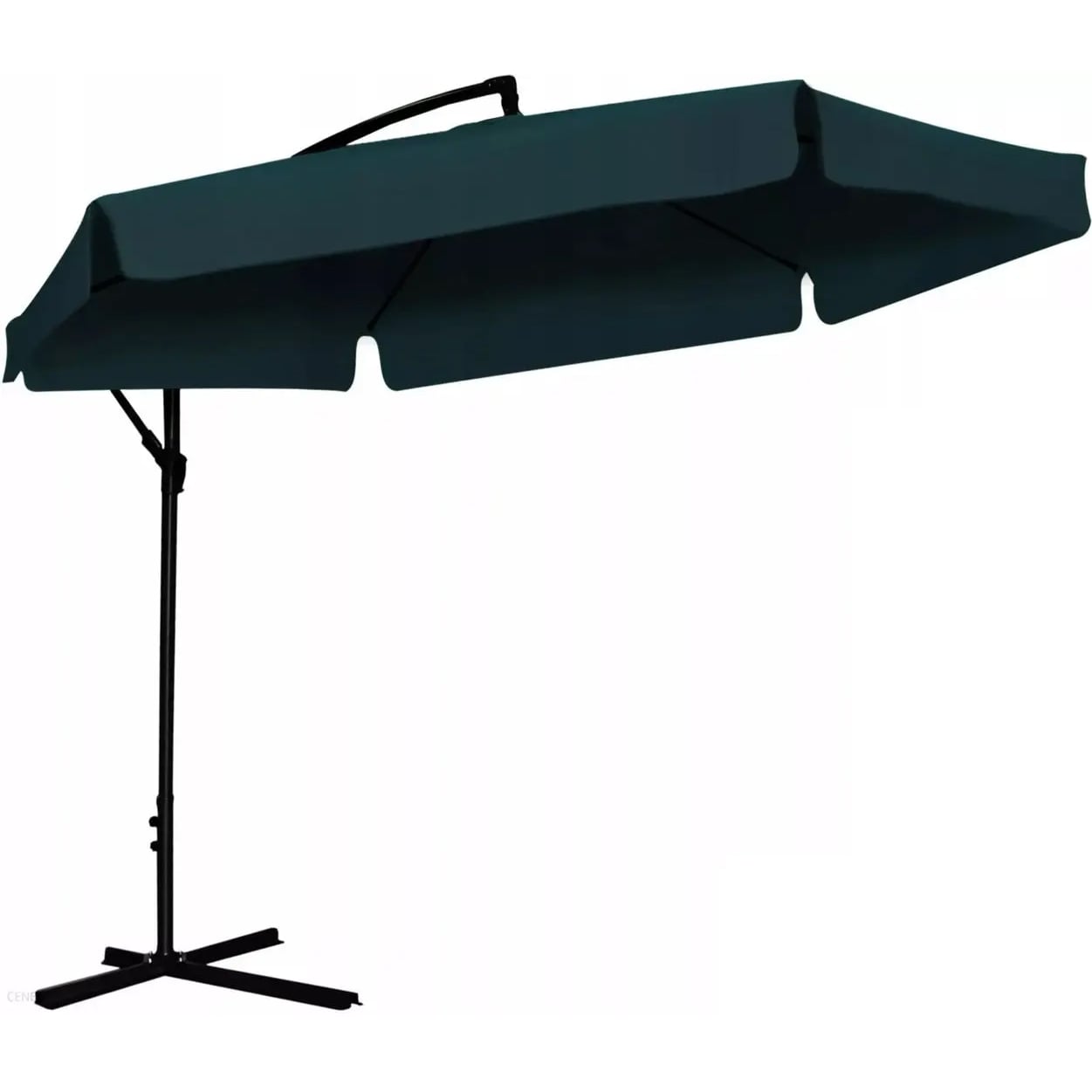 Umbrela gradina tip banana cu mecanism inclinare, impermeabila, diametru 300 cm, husa inclusa, verde