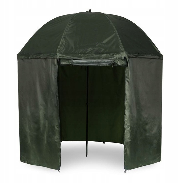 Umbrela pescuit 200x220 cm, inchidere completa cu perete detasabil, reglabil, otel si Oxford impermeabil, verde