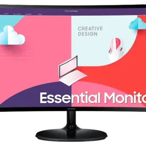 Monitor VA LED Samsung Essential S36C 24" LS24C364EAUXEN, Full HD (1920 x 1080), VGA, HDMI, AMD FreeSync, Ecran curbat (Negru)