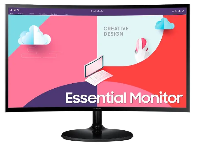 Monitor VA LED Samsung Essential S36C 24 LS24C364EAUXEN - Ecran curbat (1)